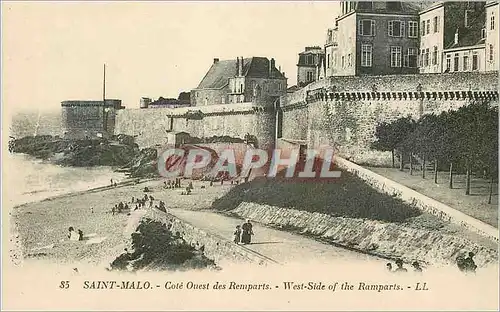 Ansichtskarte AK Saint Malo Cote Ouest des Remparts