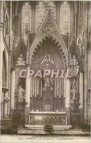 Cartes postales Saint Malo Cote d'Emeraude La Cathedrale Le Maitre Autel