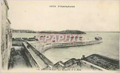 Cartes postales Saint Malo Cote d'Emeraude Les Remparts et le Mole