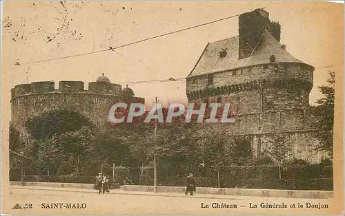 Cartes postales Saint Malo Le Chateau La Generale et le Donjon