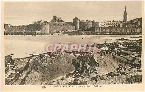 Ansichtskarte AK Saint Malo Vue prise du Fort National