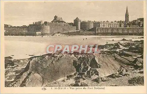 Cartes postales Saint Malo Vue prise du Fort National