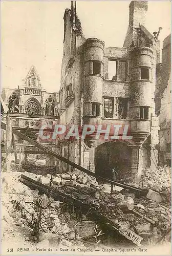 Cartes postales Reims Porte de la Cour du Chapitre Militaria