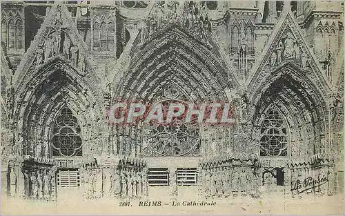 Cartes postales Reims La Cathedrale