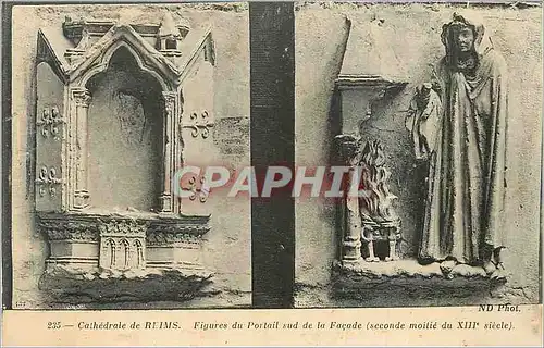 Cartes postales Cathedrale de Reims Figures du Port Sud de la Facade (Seconde Moitie du XIIIe Siecle) Militaria