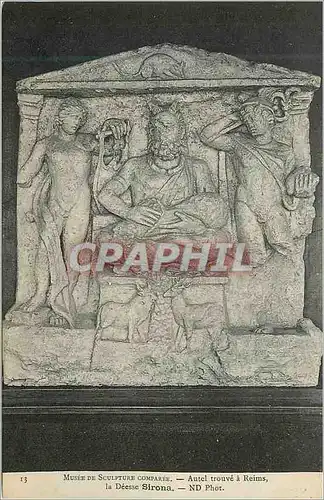 Cartes postales Autel trouve a Reims Musee de Sculpture Comparee La Deesse Sirona