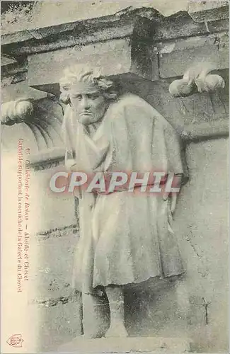 Cartes postales Cathedrale de Reims Abside et Chevet Militaria