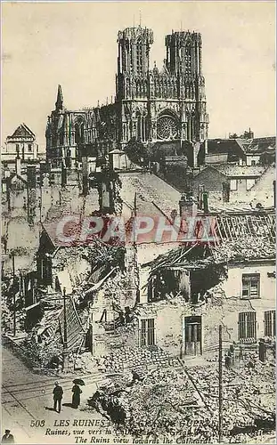 Cartes postales Reims Les Ruines de la Grande Guerre Militaria