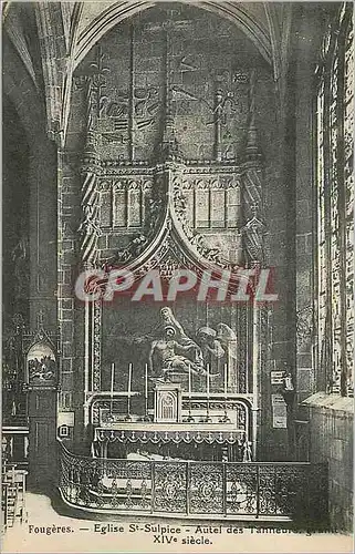 Cartes postales Fougeres L'Eglise Saint Sulpice Autel des Tanneurs XIVe Siecle