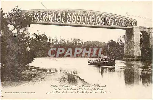 Cartes postales Les Bords de la Rance Cote d'Emeraude Le Pont de Lessard Bateau