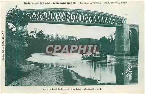 Cartes postales Les Bords de la Rance Cote d'Emeraude Le Pont de Lessard Bateau