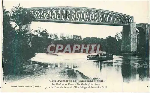 Cartes postales Les Bords de la Rance Cote d'Emeraude Le Pont de Lessard Bateau