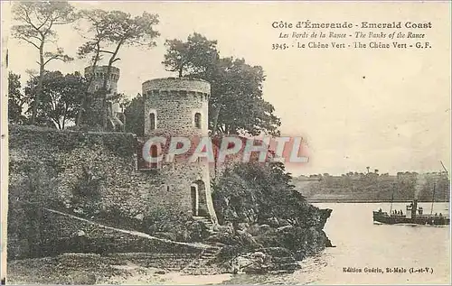 Cartes postales Les Bords de la Rance Cote d'Emeraude Le Chene Vert Bateau