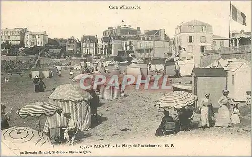 Ansichtskarte AK Parame Cote d'Emeraude Plage de Rochebonne