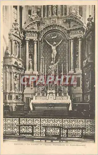 Cartes postales Redon Le Choeur de l'Eglise Paroissiale de Saint Sauveur Christ