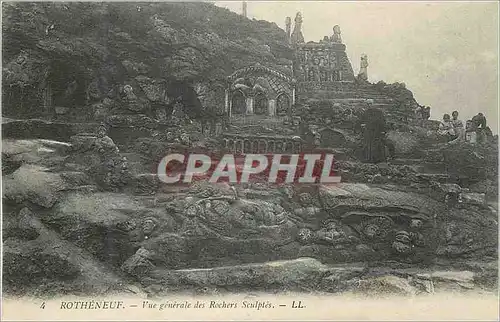 Cartes postales Rotheneuf Vue Generale des Rochers Sculptes
