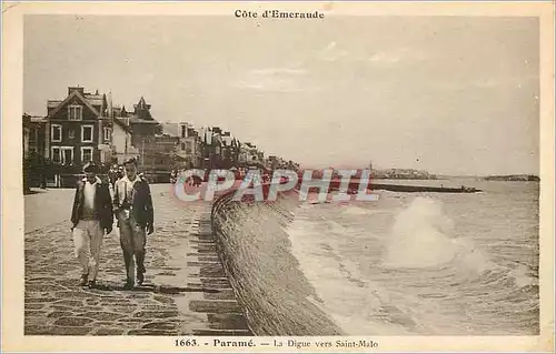 Ansichtskarte AK Parame Cote d'Emeraude La Digue vers Saint Malo