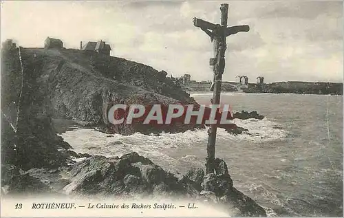 Ansichtskarte AK Rotheneuf Le Calvaire des Rochers Sculptes Christ