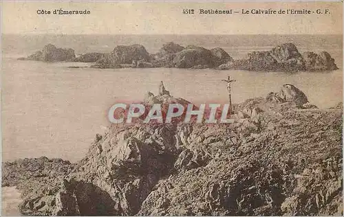 Cartes postales Rotheneuf le Calvaire de l'Ermite Cote d'Emeraude Christ