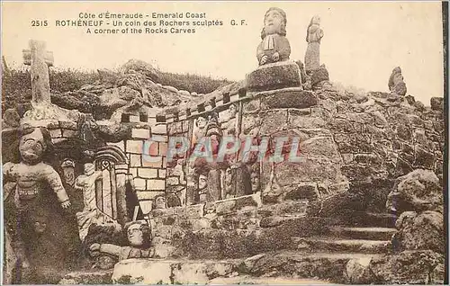 Cartes postales Rotheneuf un Coin des Rochers Sculptes Cote d'Emeraude