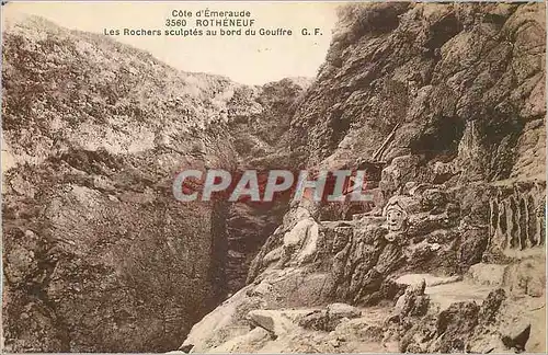 Ansichtskarte AK Rotheneuf les Rochers Sculptes au Bord du Gouffre Cote d'Emeraude