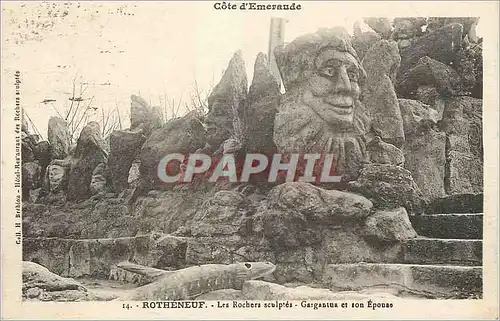 Cartes postales Rotheneuf les Rochers Sculptes Gargantua et son Epouse