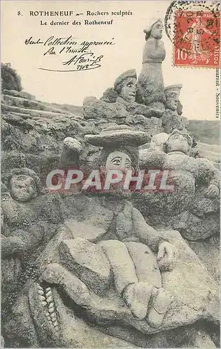 Cartes postales Rotheneuf Rochers Sculptes le Dernier des Rotheneuf