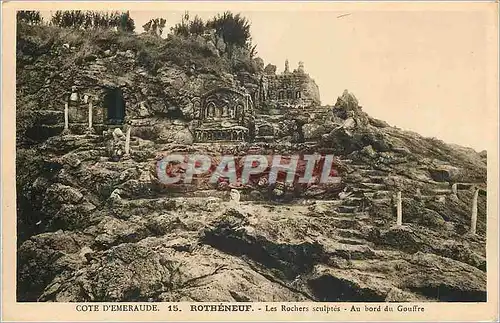 Cartes postales Rotheneuf les Rochers Sculptes au Bord du Gouffre Cote d'Emeraude