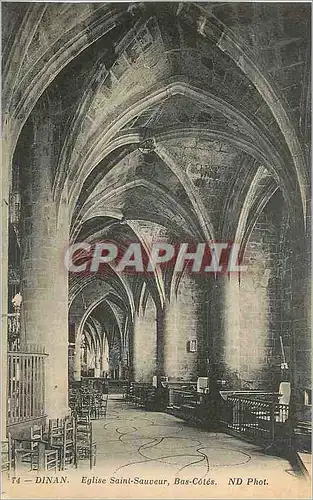 Ansichtskarte AK Dinan Eglise Saint Sauveur Bas Cotes