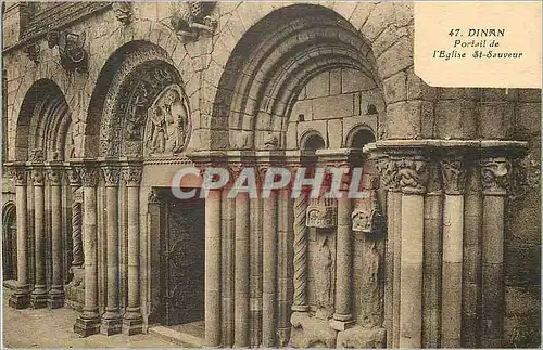Cartes postales Dinan Portail de l'Eglise Saint Sauveur