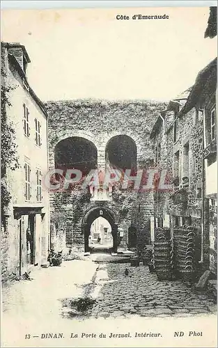 Cartes postales Dinan la Porte du Jerzual Interieur Cote d'Emeraude
