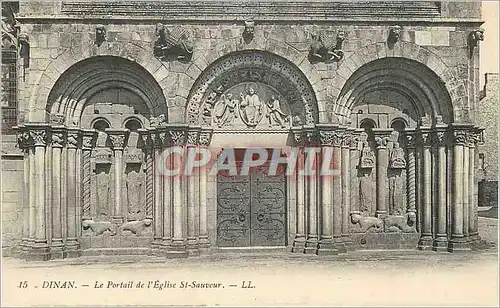 Ansichtskarte AK Dinan le Portail de l'Eglise St Sauveur