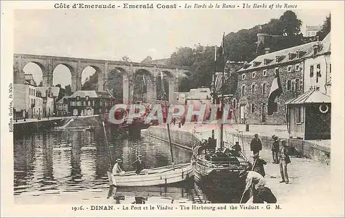 Ansichtskarte AK Dinan le Port et le Viaduc Cote d'Emeraude les Bords de la Rance Bateaux