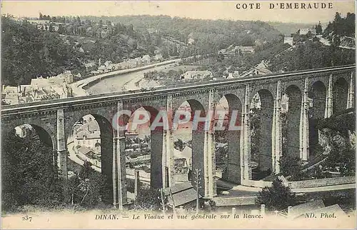 Ansichtskarte AK Dinan le Viaduc et Vue Generale sur la Rance Cote d'Emeraude