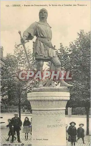 Cartes postales Dinan Statue de Beaumanoir le Heros du Combat des Trente Enfants