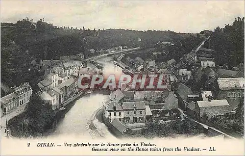 Ansichtskarte AK Dinan Vue Generale sur la Rance prise du Viaduc