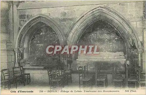 Cartes postales Dinan Abbaye de Lehon Tombeaux des Beaumanoirs Cote d'Emeraude
