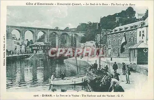 Ansichtskarte AK Dinan le Port et le Viaduc Cote d'Emeraude les Bords de la Rance Bateaux