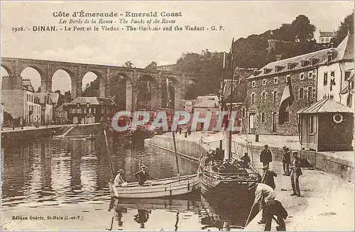 Ansichtskarte AK Dinan le Port et le Viaduc Cote d'Emeraude les Bords de la Rance Bateaux