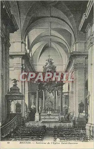 Cartes postales Rennes Interieur de l'Eglise Saint Sauveur