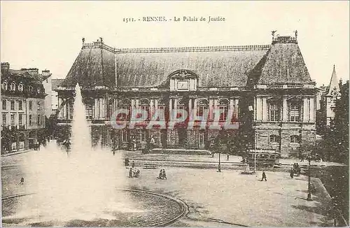 Ansichtskarte AK Rennes le Palais de Justice Tramway