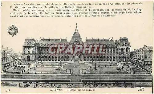 Cartes postales Rennes Palais du Commerce
