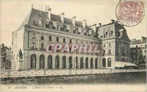 Cartes postales Rennes l'Hotel des Postes