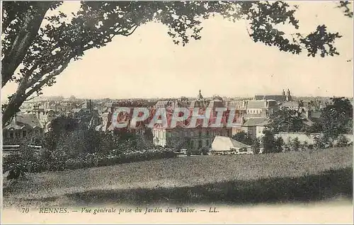 Cartes postales Rennes vue Generale prise du Jardin du Thabor