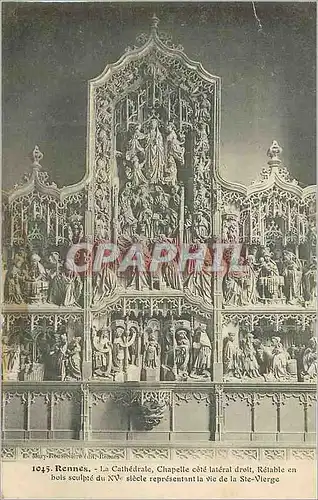 Cartes postales Rennes la Cathedrale Chapelle Cote Lateral Droit