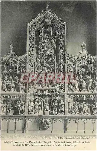 Cartes postales Rennes la Cathedrale Chapelle Cote Lateral Droit