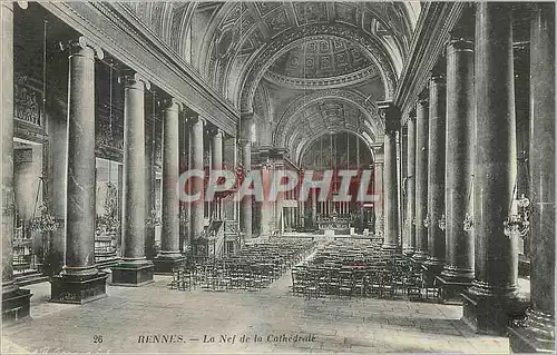 Cartes postales Rennes la Nef de la Cathedrale