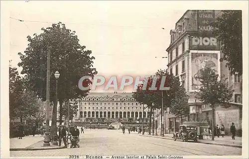 Cartes postales Rennes Avenue Lanvier et Palais Saint Georges