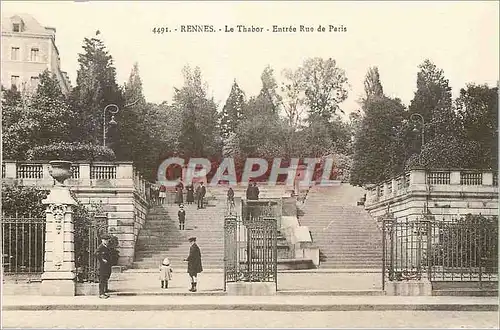 Cartes postales Rennes le Thabor Entree Rue de Paris