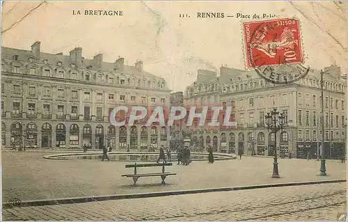 Ansichtskarte AK Rennes Place du Palais la Bretagne